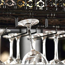 GAXQFEI Cucina Vino Vetro Stoccaio Rack Del Bicchiere Di Bicchieri da Vino con Soffitto Metallo Portametti Di Metallo Stoccaio, Nero Bronzo Vino Calice Calice in Vetro Rack, Appeso Vino Porta in Vet