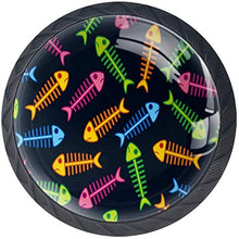 Lisca di pesce rosa verde blu arancio Pomelli per Porta Set di 4 Pomelli per Mobili Manopole per Cassetti Cucina Armadio Vetro
