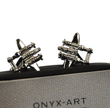 Onyx-Art Cufflinks - Twin Bodied Aeroplane