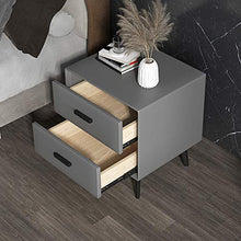 DJFIOSD Comò Camera da Letto, Armadio Multifunzionale Comodino Camera da Letto Contenitore Nordico, Mobile da Terra con 2 Cassetti, Tessuto in Pelle,Nero