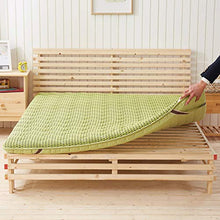 QXTT Materasso Futon Matrimoniale Singolo Pieghevole Materasso Letto Futon Portatile Tatami Morbido Allevia Il Mal di Schiena Materasso Non-Slip Addensare Dormendo Stuoia Stuoie Bed,Green-120 * 200cm