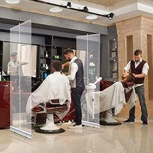 Schermo di Protezione da Starnuti Trasparente, Banner Roll Up Trasparente Portatile, per Palestra, Salone, Parrucchiere, Barbiere, Bar, Ristorante