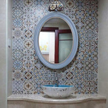 AJH Specchi da Bagno Specchio da Parete Specchio per Trucco da Trucco Specchio da Bagno a Parete Specchio da Bagno Ovale con Cornice in ABS Specchio Decorativo impermeabi
