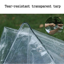 Telone Occhiellato Trasparente Impermeabile,0.5mm PVC Film Riutilizzabile,Telo Copertura per Piante da Balcone,Antipolvere Antipioggia Esterno Baldacchino,Tenda per Campeggio (1.4x4m/4.6x13.1ft)
