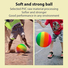 Palla per sport all'aria aperta, palla giocattolo per bambini, palla da gioco arcobaleno da 8,5 pollici per bambini Kickball rimbalzante in PVC morbido per parco nel cortile e divertimento all'aperto