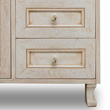 Shop Chic Base mobile bagno in legno patinato avorio shabby e lavabo in ceramica