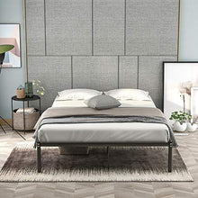 WGYDREAM Letto Base per Rete Solida in Metallo con Struttura del Letto Singolo Nera per Ampio Spazio di Archiviazione per Adulti, Senza Attrezzi per Il Montaggio, 200x140 Cm
