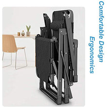 XLYYHZ Sedia Zero Gravity Lettino Prendisole ， Sedia da Esterno Zero Gravity ， Sedia da Giardino Pieghevole in Metallo Sedia da Giardino reclinabile Relaxer con Cuscini Neri Spessi Chaise Lounger