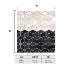 Elisabeth Fredriksson - Cover magnetica per cassetta postale, design unico, motivo cubi bianchi e navy, per decorazione giardino, dimensioni standard, 53 x 45 cm