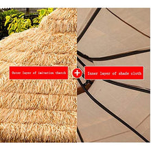HLZY Gazebo da Giardino Gazebo for Patios, all'aperto Paglia Padiglione Garden Courtyard Canopy, con Il reticolato e Tende for Patio Giardino Bar a Bordo Tettoia da Esterno (Size : B 12.5 FT)