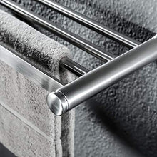 HYYDP Parete Porta Salviette Portasciugamani Acciaio inossidabile Moda Semplice Hotel Famiglia Bagno Cucina Parete Doccia Spazio Mensola multifunzione Materiali impermeabili e anti-ruggine per la prot