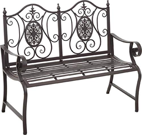 Brand OUTSUNNY - Panchina Ferro Battuto Marrone