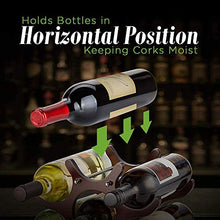 YWYW Portabottiglie in Legno, portabottiglie per Vino da 6 Bottiglie, Organizer per Vino da Tavolo, Base in Legno per Decorazioni per la casa, Bar, Cantina