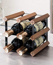 JL Wine Rack, cremagliera del Supporto del Vino, Legno 4 Bottiglie 2-Tier Vino Espositore for controsoffitto casa Cucina Dispensa, Free Standing stoccaggio del Vino, Rack Tavolo Wine Rack