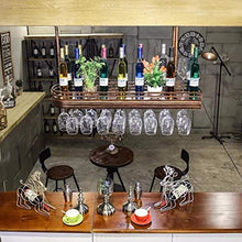 YWYW Portabicchiere da Vino Illuminato portabottiglie Americano retrò da Appendere Bar KTV a Testa in Giù Porta Calice Creativo per la casa (Dimensioni: L100 * W27CM)