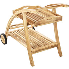 PrimeMatik - Carrello portavivande da Esterno 100 x 81 x 58 cm in Legno di Teak Certificato