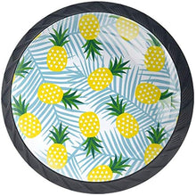 Yellow Pineapple Hawaii Sweet Pomelli per Porta Set di 4 Pomelli per Mobili Manopole per Cassetti Cucina Armadio Vetro