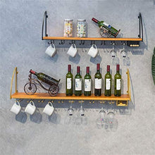 Splendidamente 80/100 / 120cm, mensola a Muro Loft con portabottiglie con Bottiglia di Vino appesa alla Parete in Metallo con cestello in Vetro/portabicchieri Cornice Nera portabicchieri in Vetro p