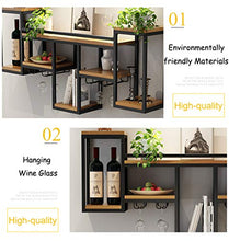 Portabottiglie Vintage da Parete - per Bottiglie di Vino Rack di stoccaggio Scaffale per Vini Legno per Cucina, Sala da Pranzo, Bar, Cantina