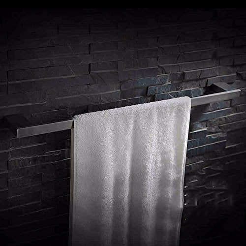 MBYW Portasciugamani Moderno Alto carico Portasciugamani Elegante da Bagno Mensola portaoggetti Porta Asciugamani Singolo, Acciaio Inossidabile 304, Semplice, a Parete, Forato, Spazzolato 60 cm