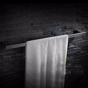 MBYW Portasciugamani Moderno Alto carico Portasciugamani Elegante da Bagno Mensola portaoggetti Porta Asciugamani Singolo, Acciaio Inossidabile 304, Semplice, a Parete, Forato, Spazzolato 60 cm