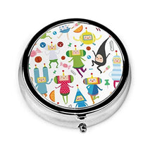 Katamari Damacy - Contenitore rotondo per pillole, 3 scomparti, in metallo, per medicina e vitamine, per viaggi all'aperto