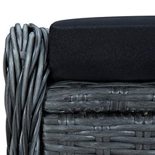 Tidyard Poltrona Relax con Poggiapiedi,Lettino da Giardino Reclinabile in Polyrattan,Sedia da Giardino con Cuscini,Braccioli e Schienale,57 x 88 x 100 cm,Grigio Scuro