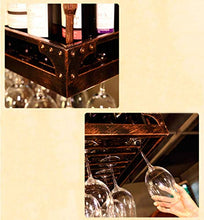 lanying Portabicchieri da soffitto per Vino Rosso Portabottiglie da soffitto in Metallo, portabottiglie da Parete e portabicchieri, portabottiglie da Appendere-Bronzo_80 * 35 cm