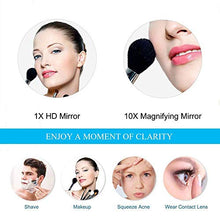 HGXC Specchio per Il Trucco Specchio cosmetico ingranditore 10X a 360 ° Specchio da Bagno Girevole allungabile su Due Lati per Bagno