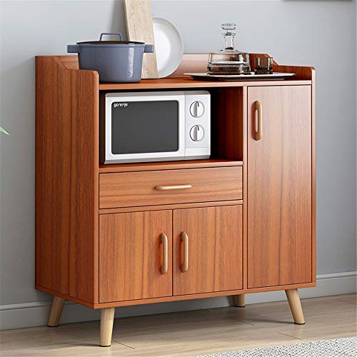 GFBVC Credenza Credenza Governo di immagazzinaggio, Free Standing Credenza Petto Camera Display Unit Ingresso Cabinet 3 cassetti 1 Porta (Color : Brown, Size : 90x34x97cm)