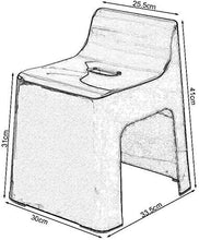 AGGF Sgabello da Doccia in plastica, Sgabello da Bagno Multifunzione trapezoidale con Schienale per Bambini Sgabello da Bagno sgabelli da Bagno 0108 (Colore: A)