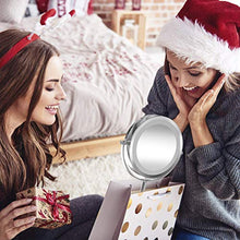 Specchio, Specchio per Il Trucco Specchio per Il Trucco Illuminato, Specchio cosmetico da appoggio bifacciale ingrandimento x1 / x10 con dimmerabile al Tocco e Altezza Regolabile, Alimentato a Batter
