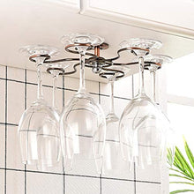 ZHUANYIYI Calici Cremagliera A Testa in Giù A Soffitto Vino Rack può Contenere 6 Tazze Calice retrò Bronzo