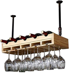 Classico, scaffale da bar a soffitto, per vino, da parete, porta bottiglie e vetro, decorazione per la casa e la cucina | Multi funzione