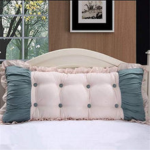 Xufei Comodino Cuscino/Cotone Schienale Principessa Lace Cuscino Staccabile Doppio Schienale Cuscino (Color : A, Size : 190 * 52cm)