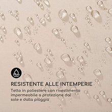 blumfeldt Steakhouse Wings - Gazebo per Barbecue, Dimensioni: 235 x 242 x 145 cm (LxAxP), Parasole/Parapioggia: Poliestere 160g Idrorepellente/Antifiamma, 2 Tettoie Laterali Apribili, Beige