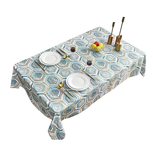 Tovaglia In Poliestere Impermeabile Rettangolo Resistente Alle Macchie, Tovaglia Per Sala Da Pranzo, Cucina, Soggiorno Tavolo