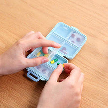 BGSFF Portapillole settimanale Organizer 7 Griglie per ridurre l'odore Scatola per medicinali da Viaggio Tromba Blu Staccabile