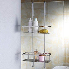AINIYF Bagno Bagno Doccia Mensola bagagli parete Punch libero rettangolo Vaso appeso in acciaio inossidabile 304 2 livelli di storage Rack Punch di installazione, 2 formati (Dimensioni: 400x138x890mm)