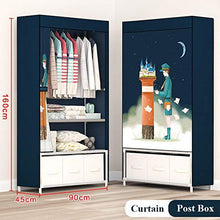 TWDYC Moda Pittura Partable Armadio Rinforzato in Acciaio Inox Holder Stand Moderno e Minimalista Camera da Letto Arredamento Abbigliamento Closet
