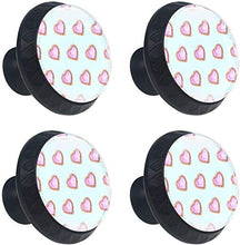 Cuore rosa amore azzurro Pomelli per Porta Set di 4 Pomelli per Mobili Manopole per Cassetti Cucina Armadio Vetro