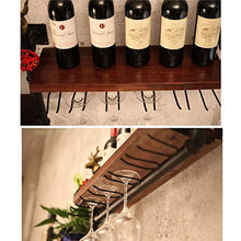 HUANGDA Mensole da muro Retro Industriale Vento Parete Vino cremagliera Parete in Vetro Vino cremagliera Ristorante Soggiorno Bar Bar in Ferro battuto Tubo Rack Americano