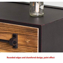 Oupai Tavolini Comodino, Soggiorno Comodino Fianco del Mobile Tavolino con Immagazzinaggio del Cassetto Industriale del Vento Camera Storage Box 18 × 13 × 23 Pollici per Soggiorno Camera da Letto