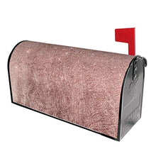 Girly Glam - Copertura magnetica per cassetta postale in lamina di oro rosa e glitter a rete, design unico, per decorazioni da giardino, dimensioni standard, 53 x 45 cm
