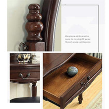 Vanity Toeletta da Trucco con Sgabello Imbottito,Specchiera Tavolo Cosmetici con Specchio Ovale E Cassetti,Camera da Letto Tavolo da Trucco Scrivania per Ragazze Donne-A 80x45x136cm(31x18x54inch)
