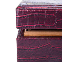 Umidificatori for sigari - Humidor for sigari di finissaggio a doppio strato di sigari Scatola di sigari for auto portatile in pelle di coccodrillo Cigar Box Dimensioni: 230x220x100mm Cedro spagnolo c