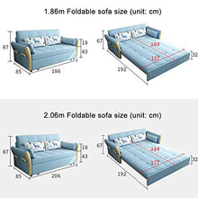 RJMOLU Tessuto Reversibile Loveseat e Divano Letto Divano Letto, Divano sezionale Convertibile Divano per Piccolo Spazio, Lago Blu,Sponge Filling,2.06m