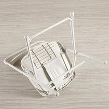 zvcv Sedia Pieghevole Sedia Pieghevole Home Office Sedia con Schienale Portatile Outdoor Camping Fishing White