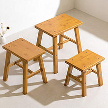 CJSWT Sgabello da Sedile in bambù per Bambini, Sgabello da Barba a Pedale, Leggero e Antiscivolo Resistente, per casa, Bagno, capezzale |
