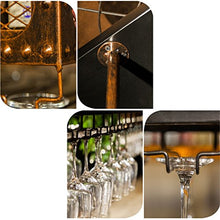 Scaffale di vetro per vino Scaffale per bicchieri rovesciabile Appendiabiti per bicchiere di vino Scaffale per vino Bar Portapiatti doppio appeso (Color : Black, Size : L80*W30cm)